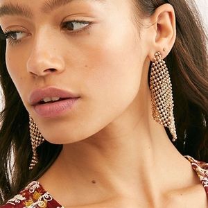 Free People Drape Rhinestone Dangle Earrings